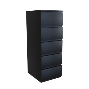 waska-wysoka-komoda-czarna-5-szuflad-40cm